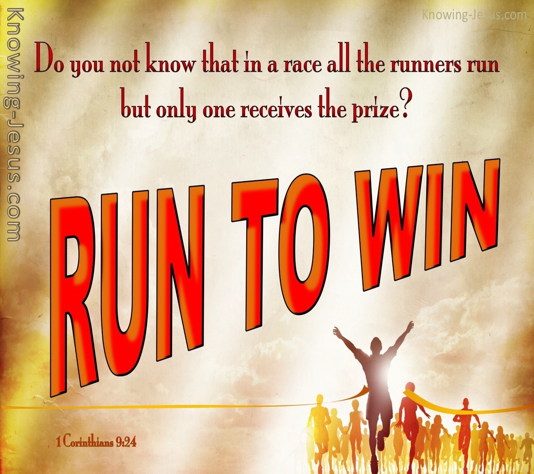 1 Corinthians 9:24 Run To Win (orange)